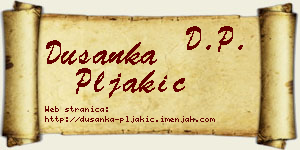 Dušanka Pljakić vizit kartica